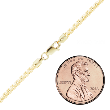 Rundes Box-Armband aus 14-karätigem Gelbgold