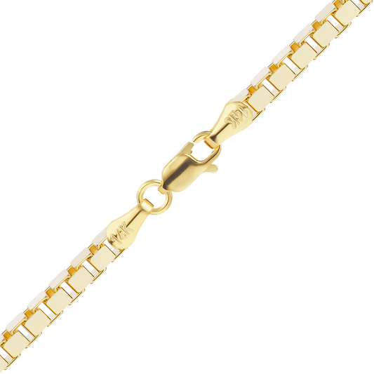 Venezianisches Box-Armband aus 14-karätigem Gelbgold