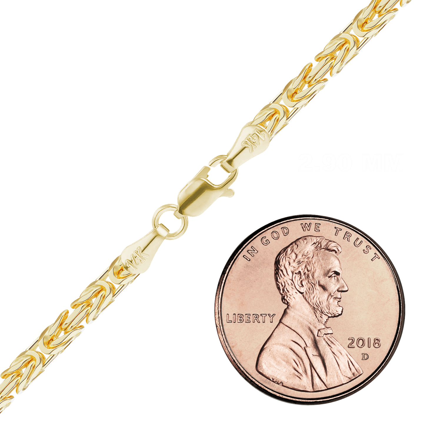 Handgefertigtes byzantinisches Armband aus 14-karätigem Gelbgold