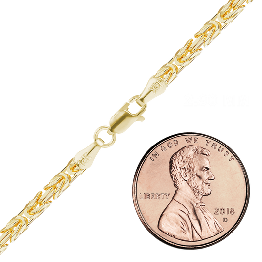 Handgefertigtes byzantinisches Armband aus 14-karätigem Gelbgold