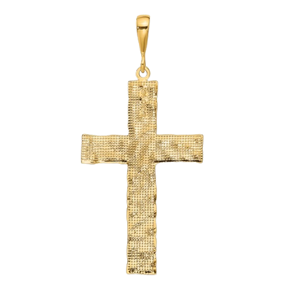 Kreuzanhänger aus 14-karätigem Goldnugget – Schwer