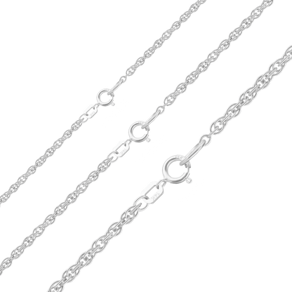 Klassisches Seilarmband aus 14-karätigem Weißgold