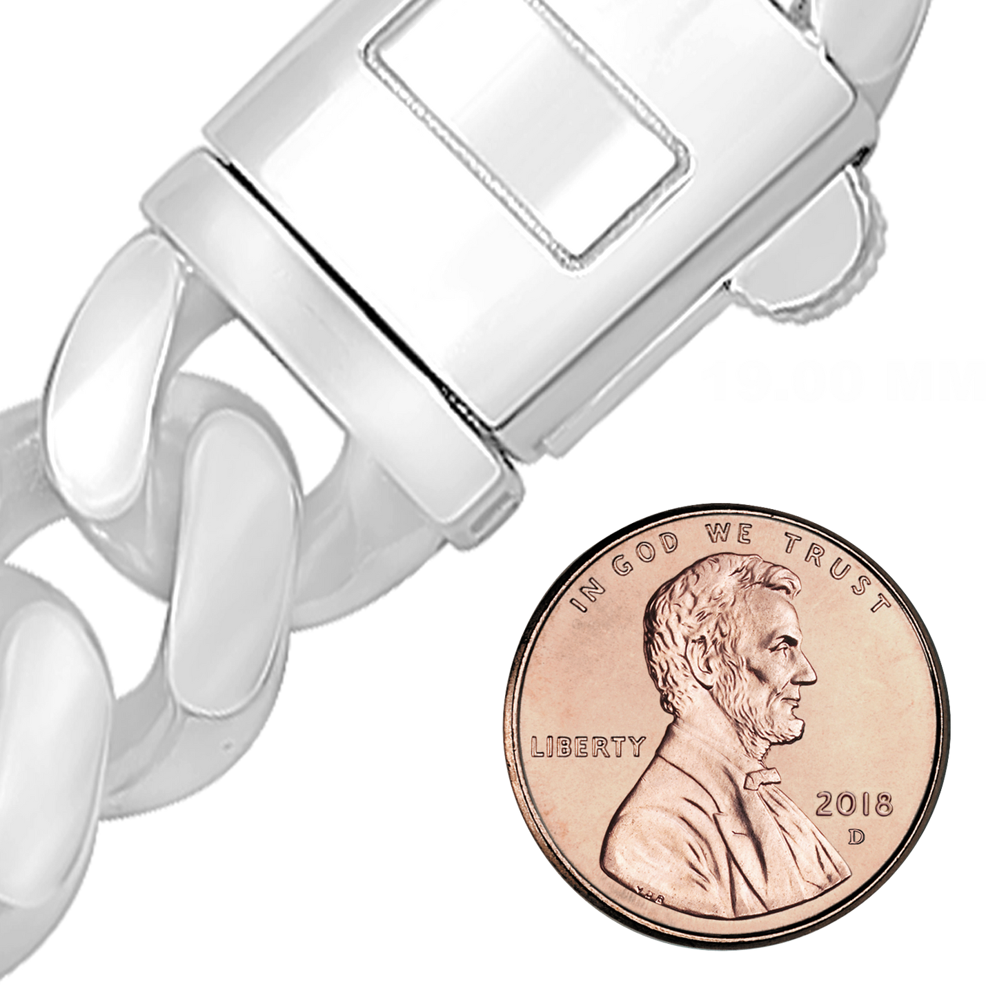 Handgefertigte kubanische Panzerkette aus Sterlingsilber