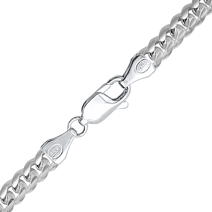 Runde Panzerkette aus Sterlingsilber