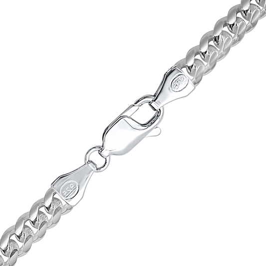 Runde Panzerkette aus Sterlingsilber