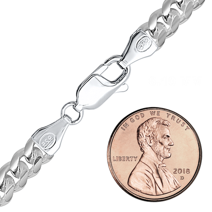 Runde Panzerkette aus Sterlingsilber