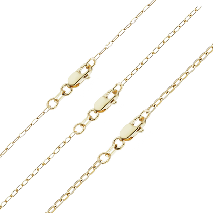 Längliches, flaches Kabelarmband aus 14-karätigem Gelbgold