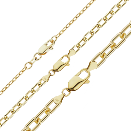 Längliches Kabelarmband aus 18-karätigem Gelbgold