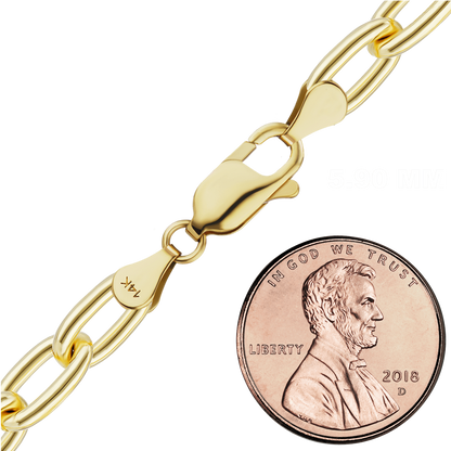 Längliches Kabelarmband aus 14-karätigem Gelbgold