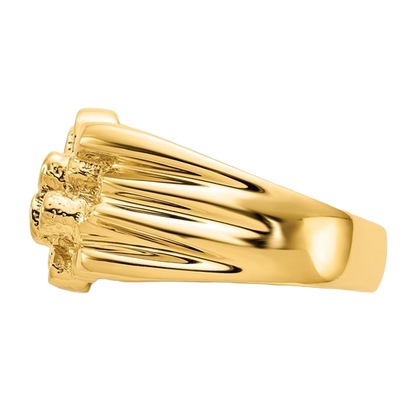 Goldnugget-Ring aus 10K/14K/18K Gold