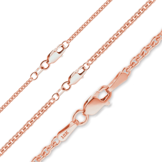 Schweres, rundes Kabelarmband aus 18-karätigem Roségold