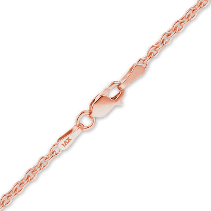 Schweres, rundes Kabelarmband aus 18-karätigem Roségold