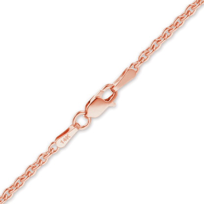Schweres, rundes Kabelarmband aus 14-karätigem Roségold