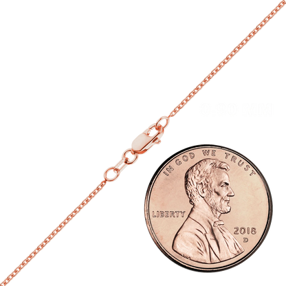 Schweres, rundes Kabelarmband aus 14-karätigem Roségold