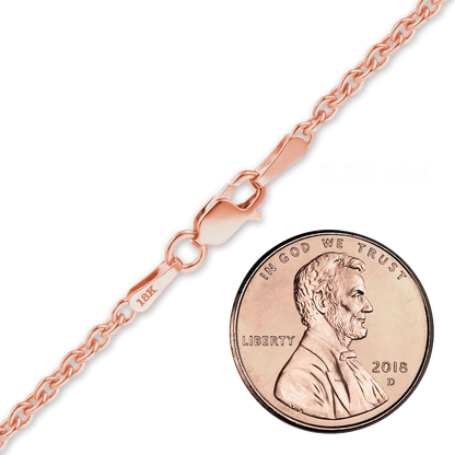 Schweres, rundes Kabelarmband aus 18-karätigem Roségold