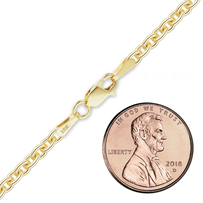 Schweres, rundes Kabelarmband aus 18-karätigem Gelbgold