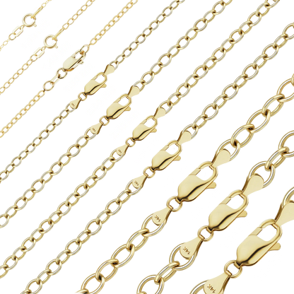 Leichtes, rundes Kabelarmband aus 14-karätigem Gelbgold