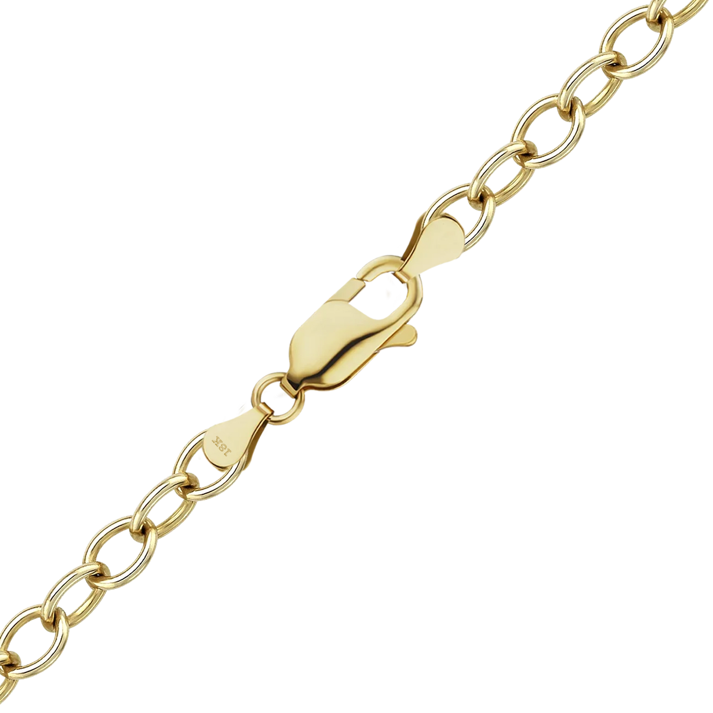 Leichtes, rundes Kabelarmband aus 18-karätigem Gelbgold