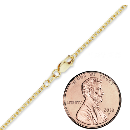 Mittelgroßes, rundes Kabelarmband aus 10-karätigem Gelbgold