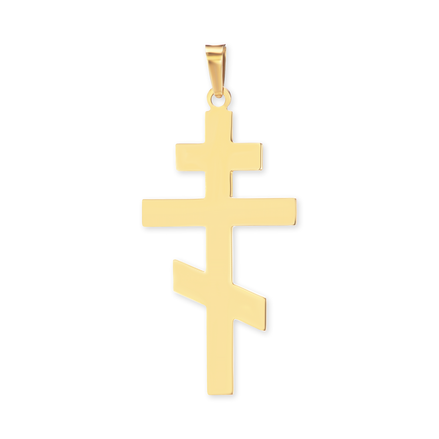 Orthodoxes Kreuz-Anhänger aus 14-karätigem Gelbgold
