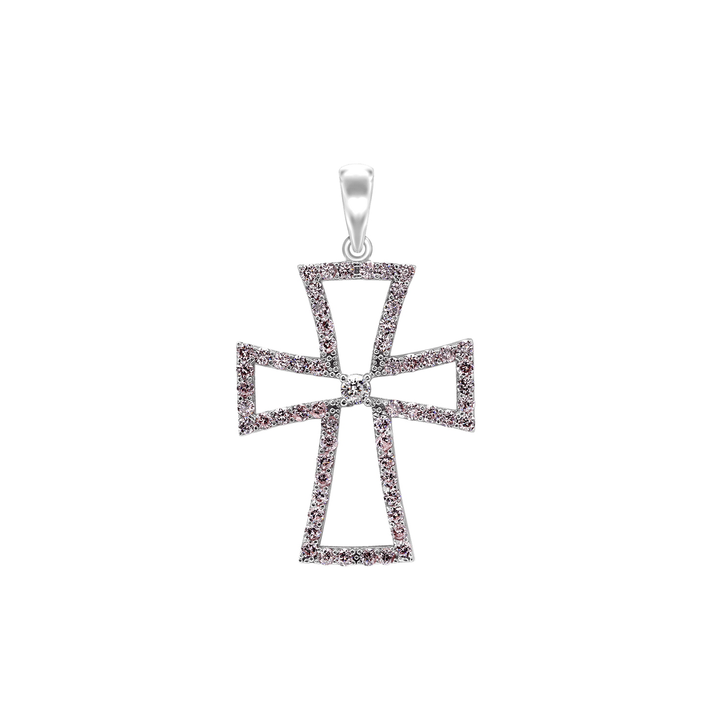 Pattée-Kreuzanhänger mit Zirkonia in Sterlingsilber