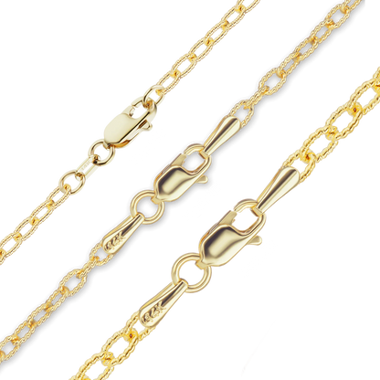 Strukturiertes Kabelarmband aus 14-karätigem Gelbgold