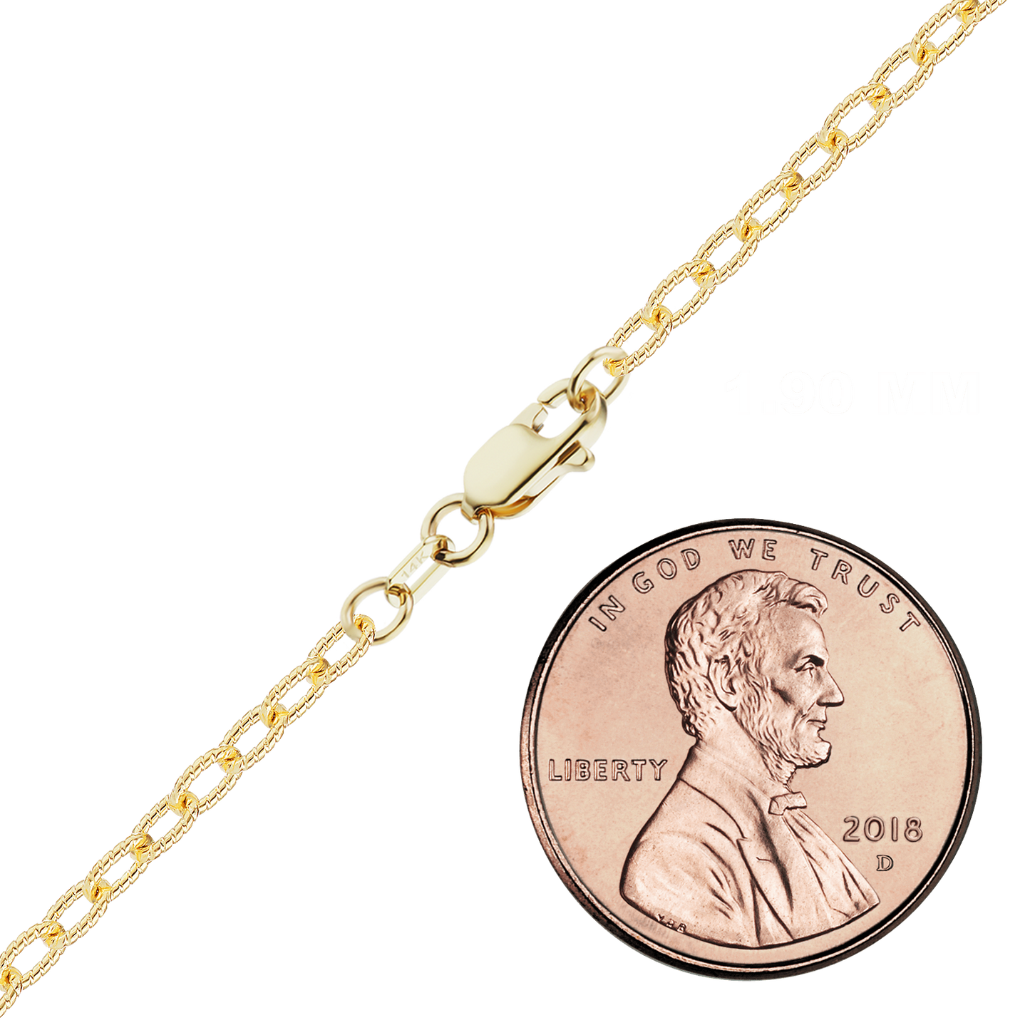 Strukturiertes Kabelarmband aus 14-karätigem Gelbgold