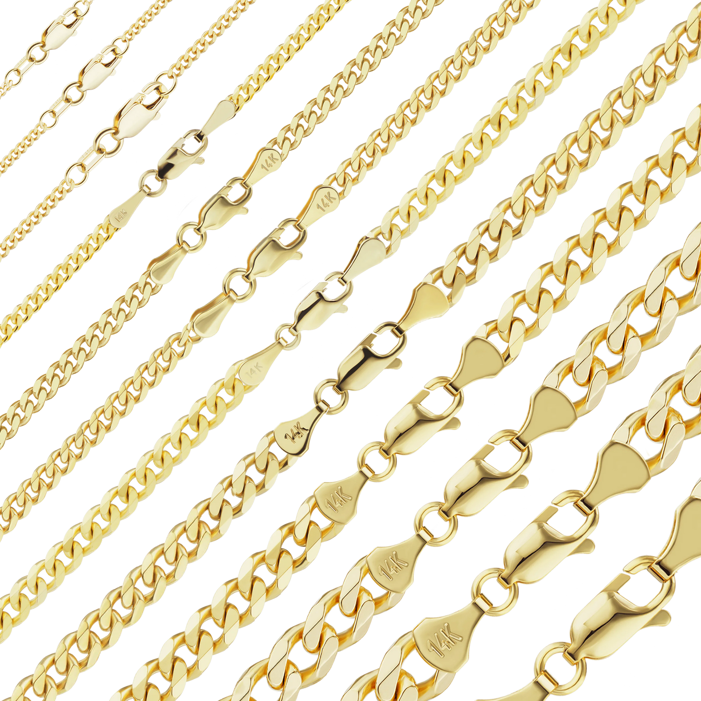 Klassisches Panzerarmband aus 14-karätigem Gelbgold