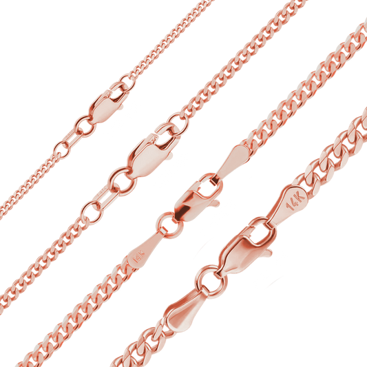 Klassisches Panzerarmband aus 14-karätigem Roségold