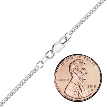 Klassisches Panzerarmband aus 14-karätigem Weißgold