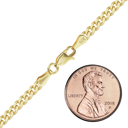 Klassisches Panzerarmband aus 14-karätigem Gelbgold