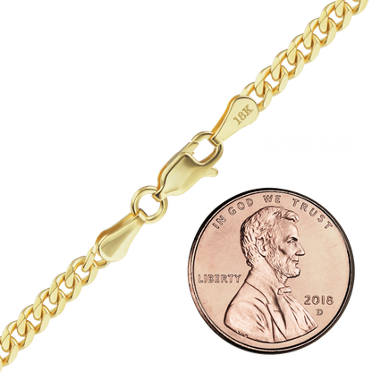 Klassisches Panzerarmband aus 18-karätigem Gelbgold