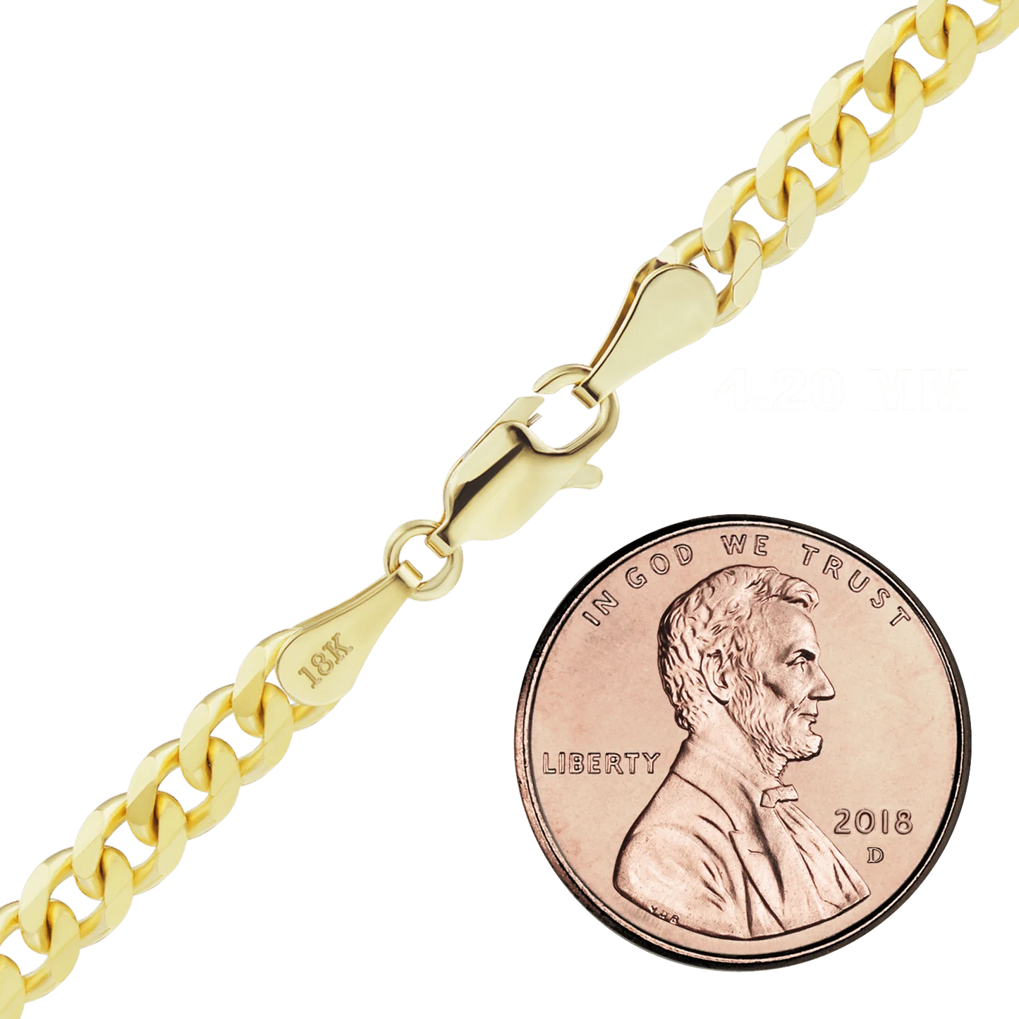 Klassisches Panzerarmband aus 18-karätigem Gelbgold