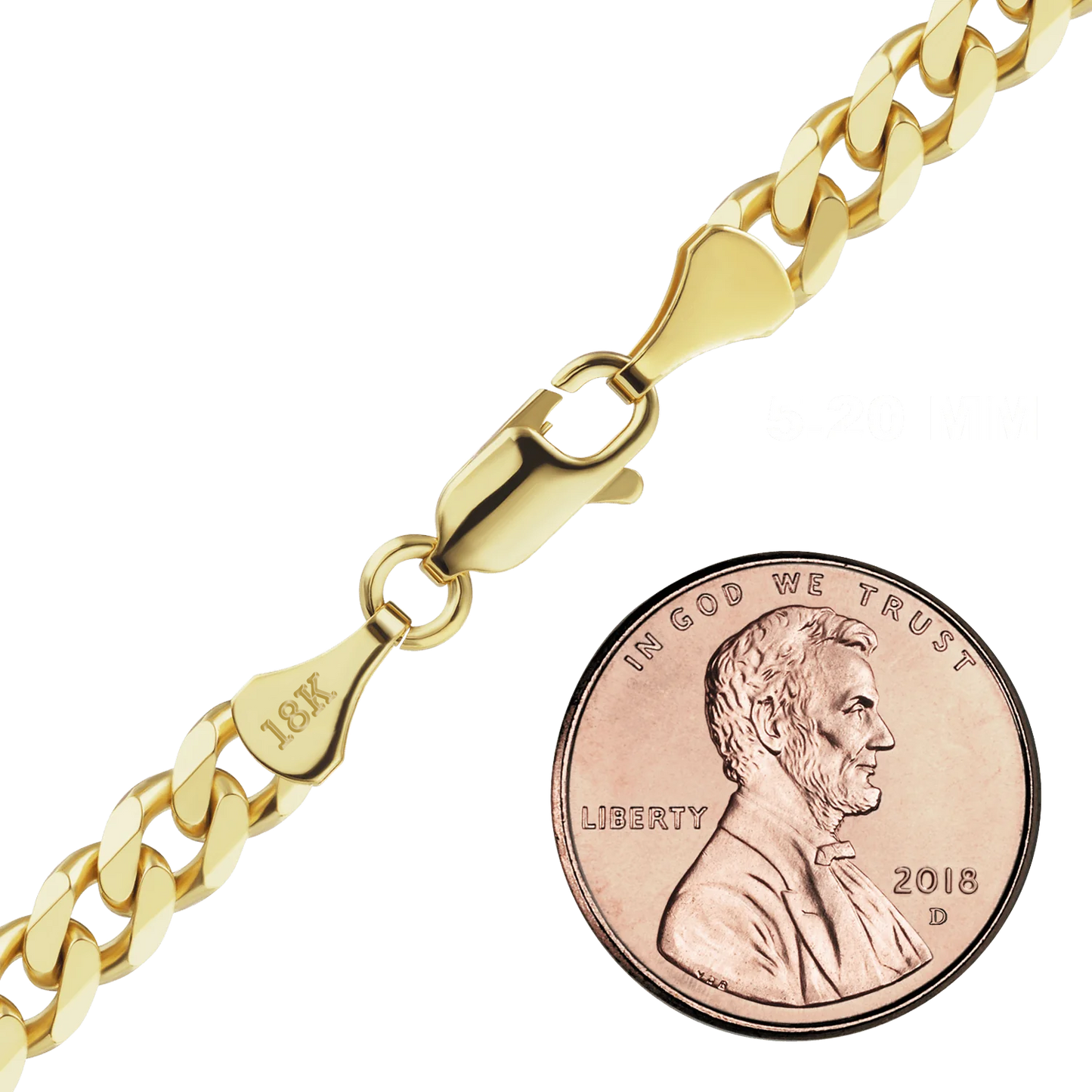 Klassisches Panzerarmband aus 18-karätigem Gelbgold