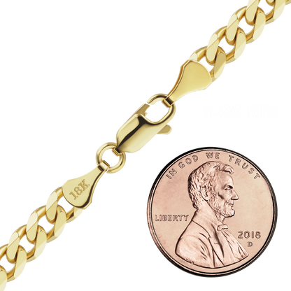 Klassisches Panzerarmband aus 18-karätigem Gelbgold