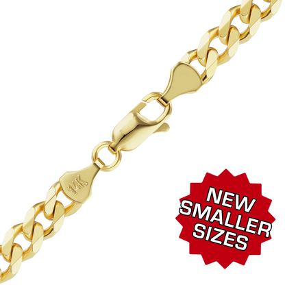 Halbmassives Panzerarmband aus 14-karätigem Gelbgold