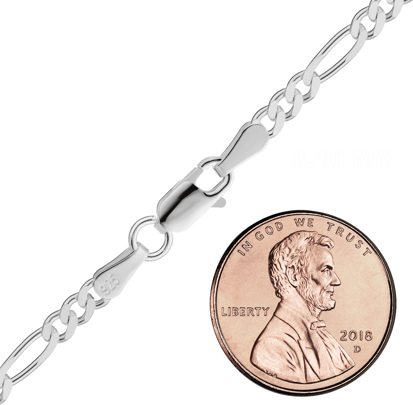 Klassische Figaro-Halskette aus Sterlingsilber