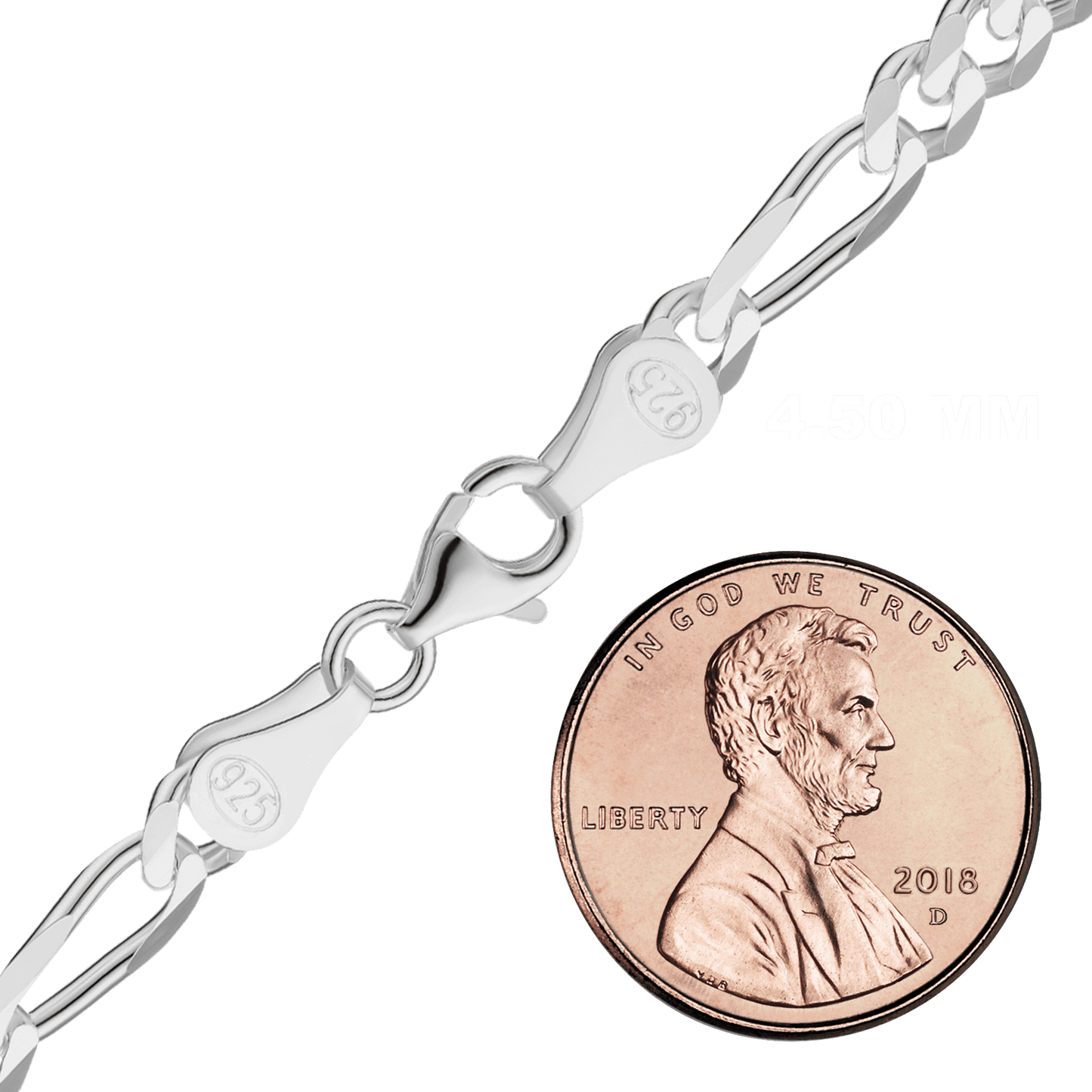 Klassische Figaro-Halskette aus Sterlingsilber