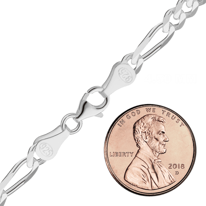 Klassische Figaro-Halskette aus Sterlingsilber