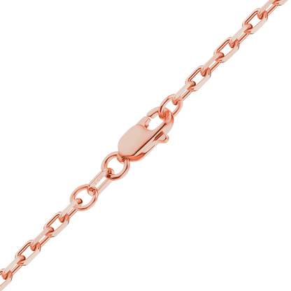 Längliches Kabelarmband mit Diamantschliff aus 14-karätigem Roségold