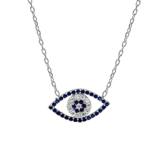Halskette mit dem bösen Blick aus Sterlingsilber