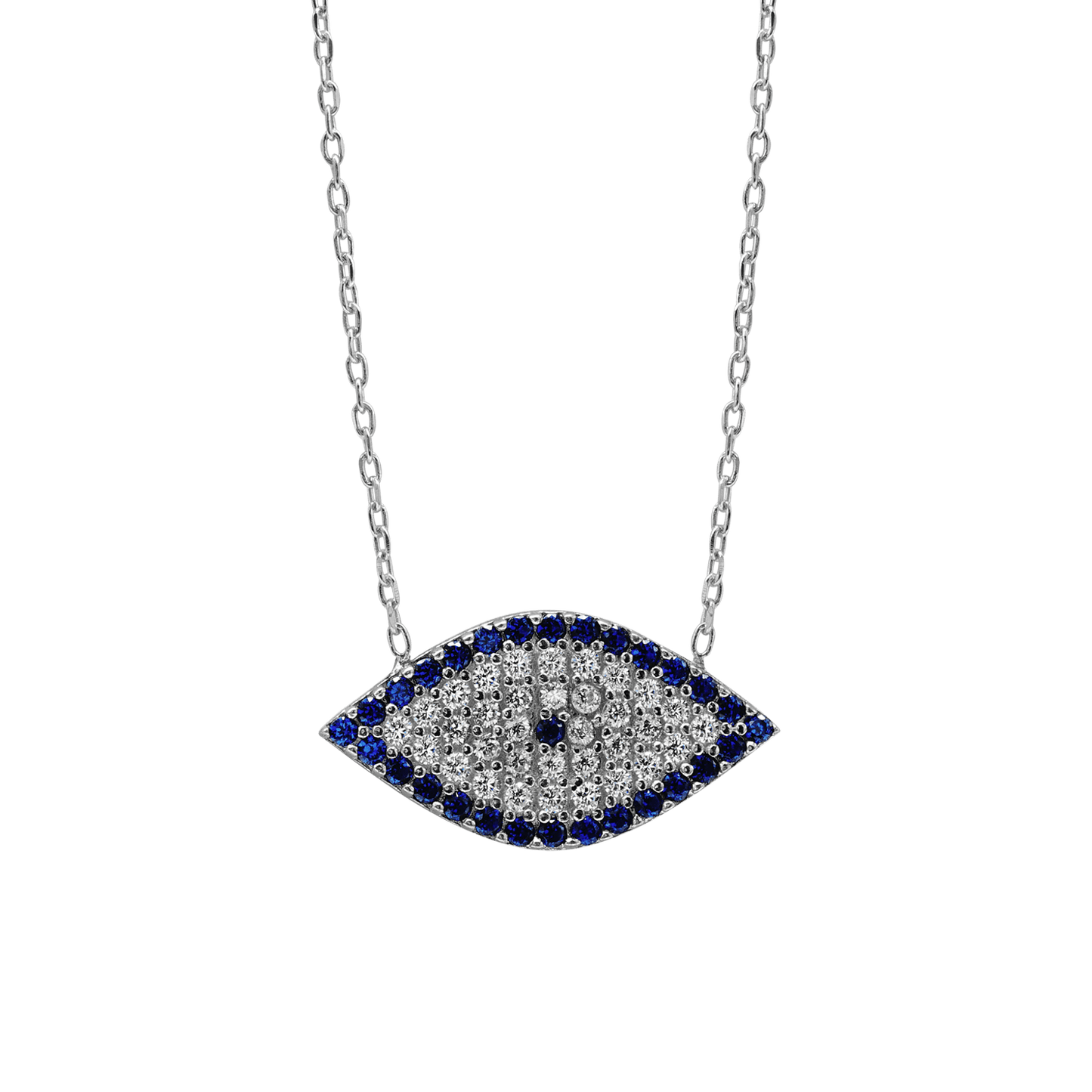 Halskette mit dem bösen Blick aus Sterlingsilber