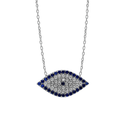 Halskette mit dem bösen Blick aus Sterlingsilber