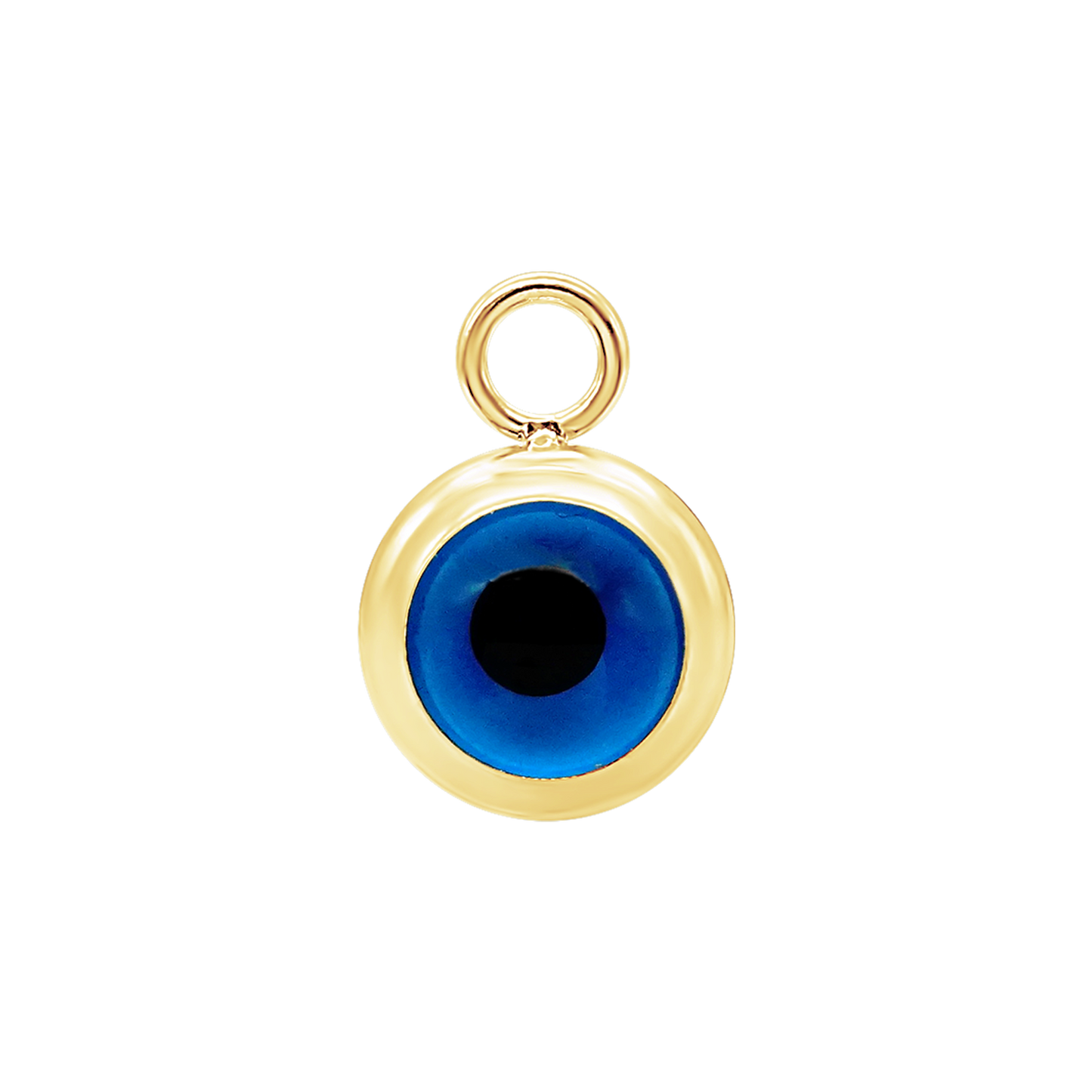 Anhänger mit dem Motiv des Bösen Blicks aus 14-karätigem Gelbgold