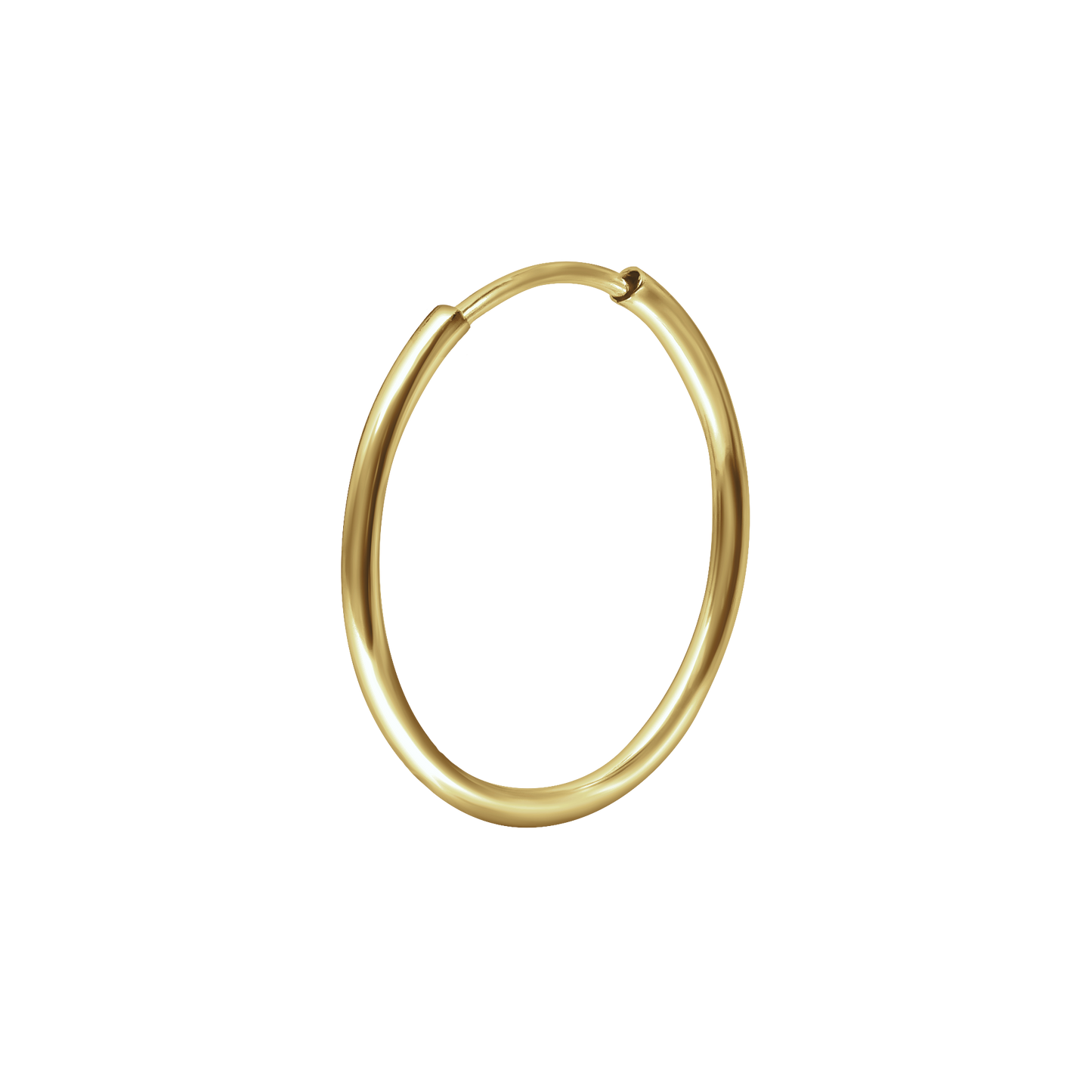 Endlose Creolen aus 14-karätigem Gelbgold
