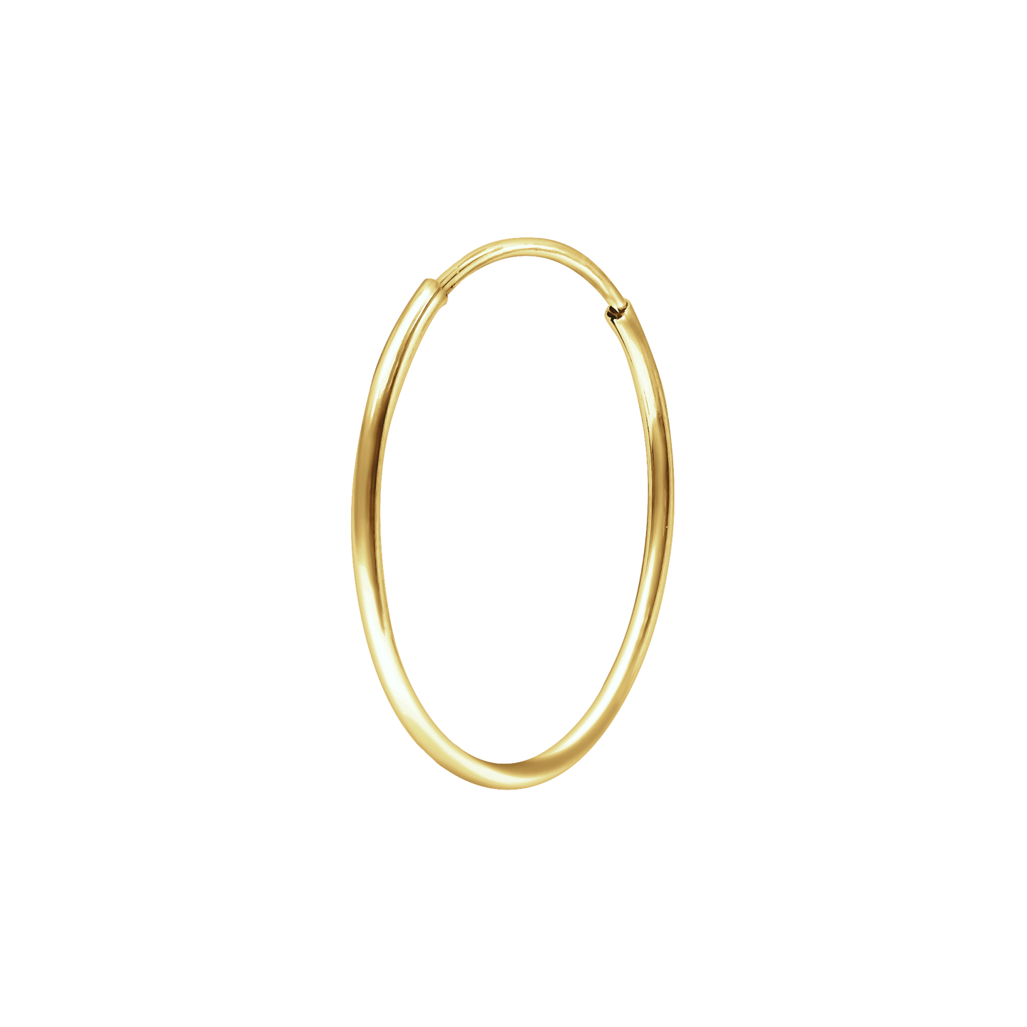 Endlose Creolen aus 14-karätigem Gelbgold