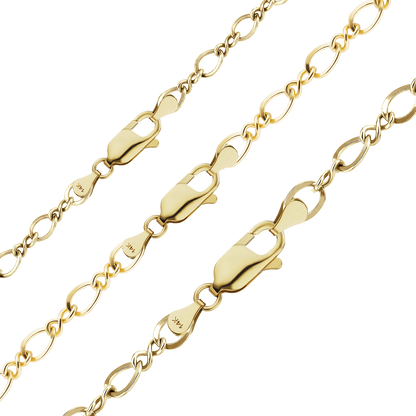 Armband in Form einer Acht aus 14-karätigem Gelbgold