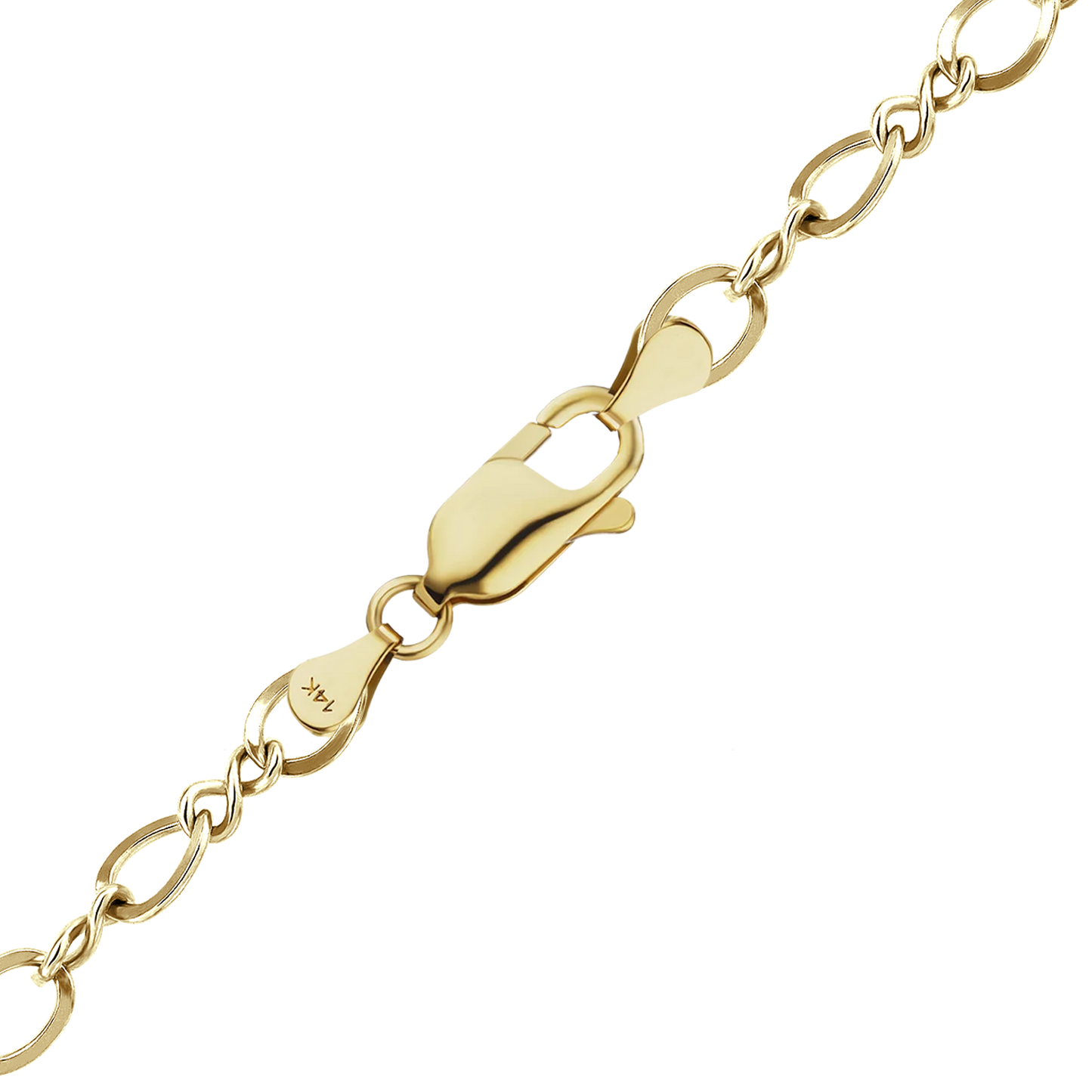 Armband in Form einer Acht aus 14-karätigem Gelbgold