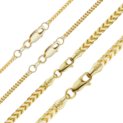 Franco Fuchsschwanz-Armband aus 14-karätigem Gelbgold