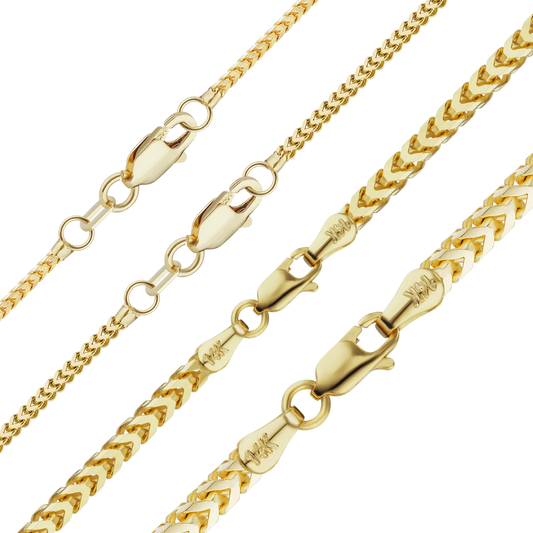 Franco Fuchsschwanz-Armband aus 14-karätigem Gelbgold